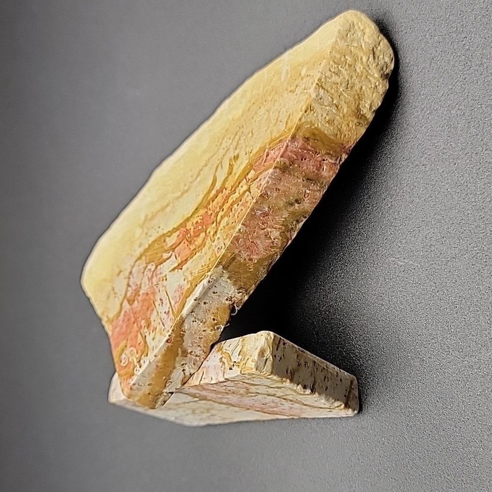 Lot of 2 Colorful Pieces Picture Jasper Slabs Semi Polished Natural Gemstone